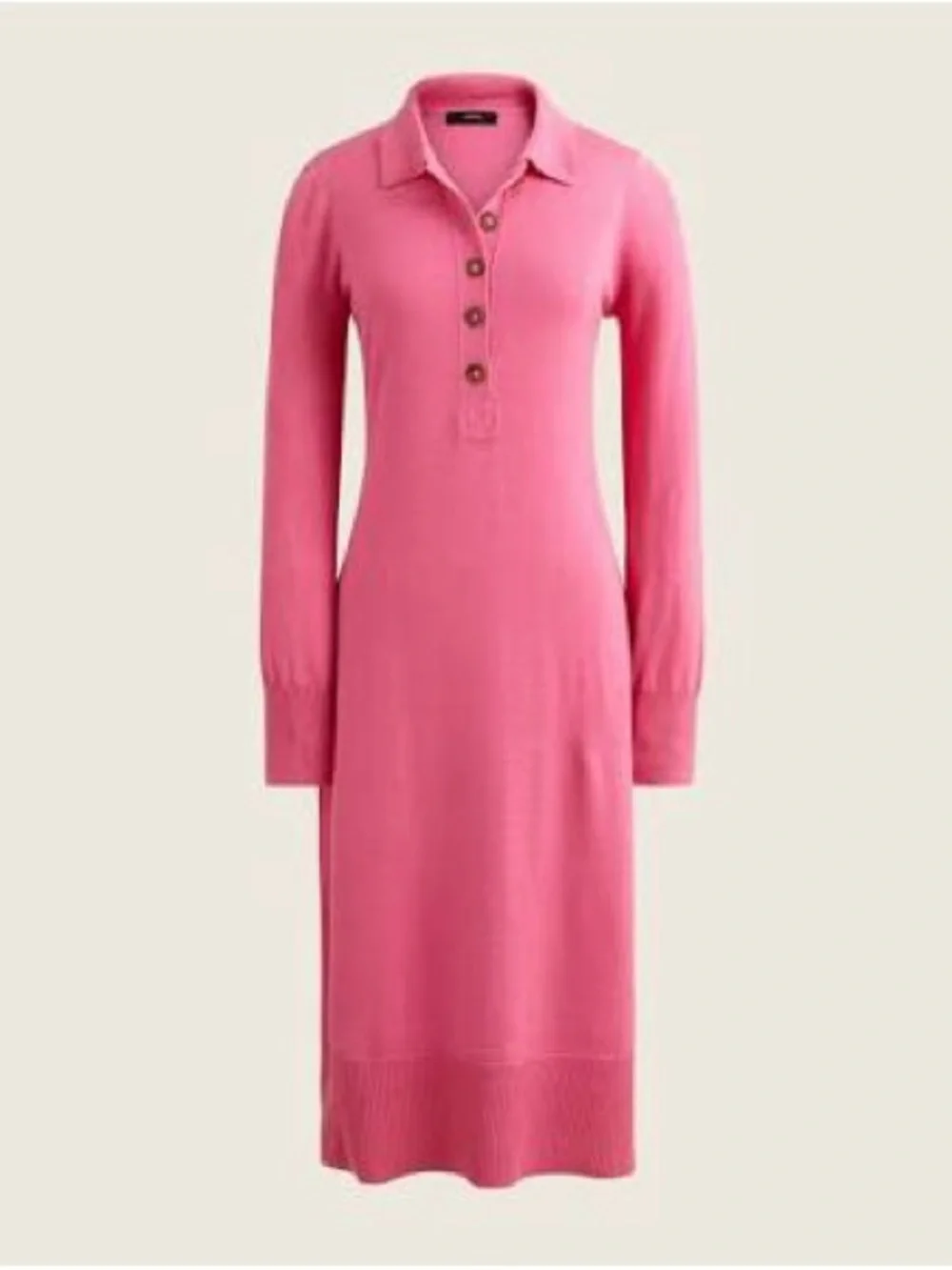 Pink J. Crew merino wool collared sweaterdress, size Large, NWT